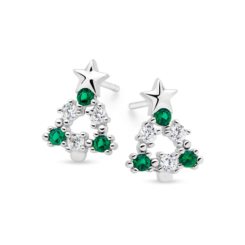 Magical Christmas Tree Stud Earrings