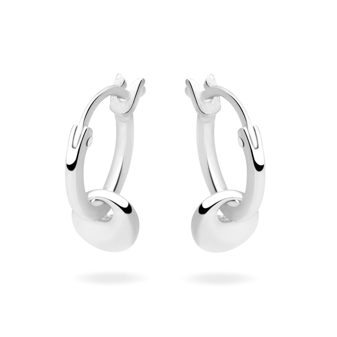 Coin Charm Hoops Silver by Mail