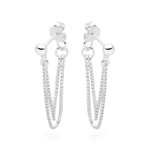 Silver Drape Earrings