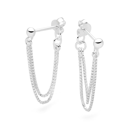 Silver Drape Earrings