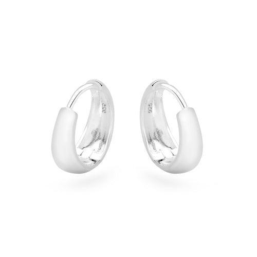 Silver Swift Hoops