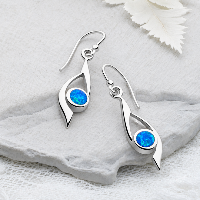 Eye of Opal Earrings