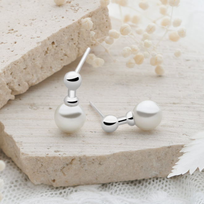 Beaded Pearl Earrings