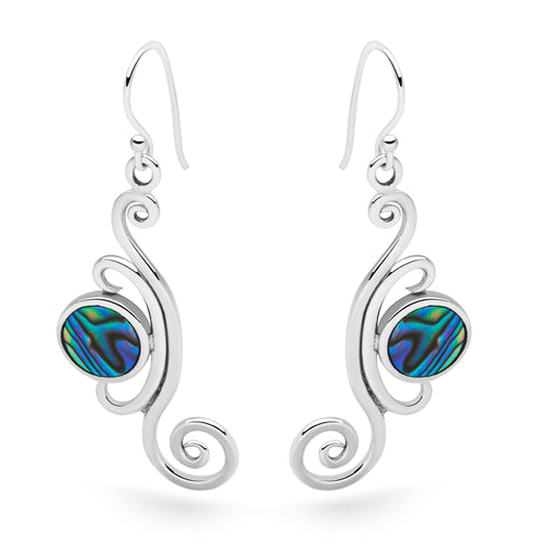 Abalone Curlique Earrings