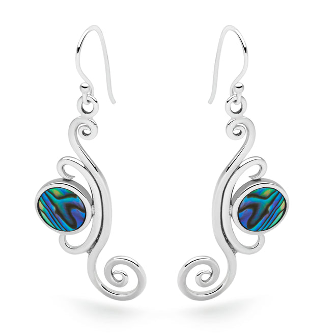 Abalone Curlique Earrings