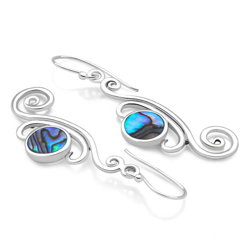 Abalone Curlique Earrings