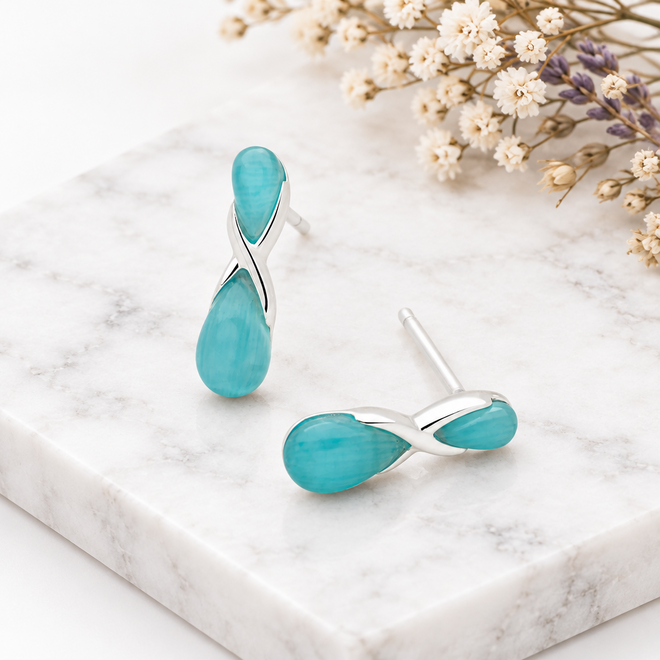 Cat's Eye Hourglass Earrings