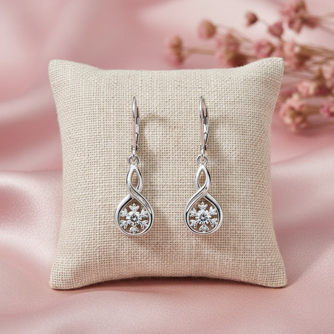 Infinity Snowflake Earrings