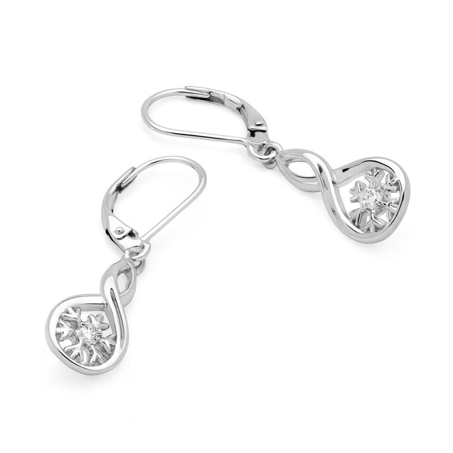 Infinity Snowflake Earrings