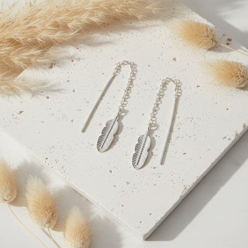 Falling Feather Earrings