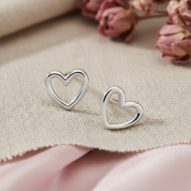 Timeless Heart Studs