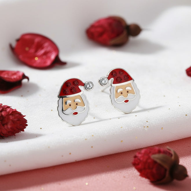 Sparkling Santa Studs