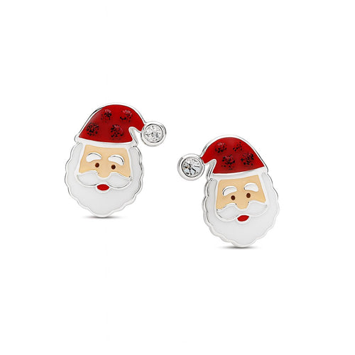 Sparkling Santa Studs