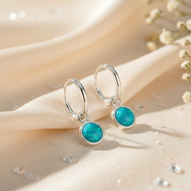 Shimmering Charm Hoops