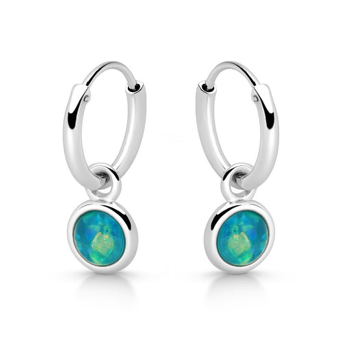 Shimmering Charm Hoops