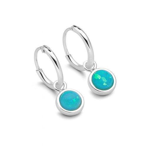 Shimmering Charm Hoops