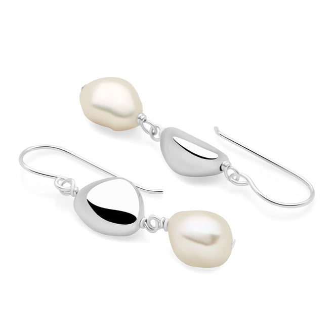 Pearly Pebble Earrings