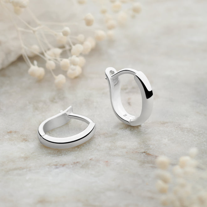 Sleek Huggie Hoops
