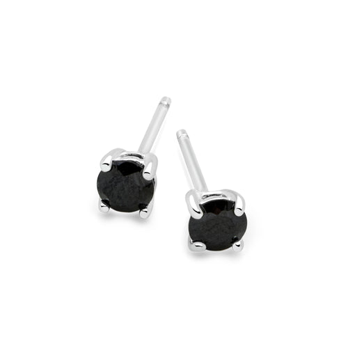 Black Solitaire Studs