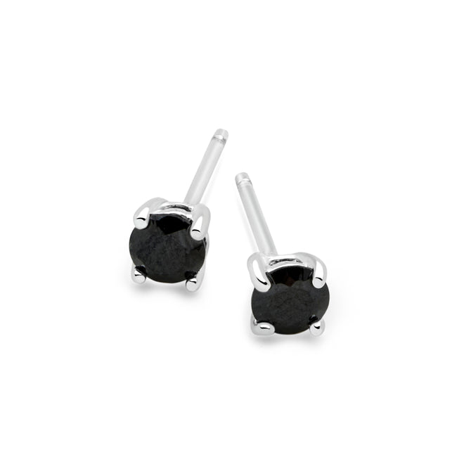 Black Solitaire Studs