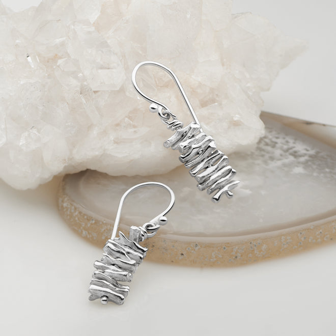 Silver Driftwood Earrings