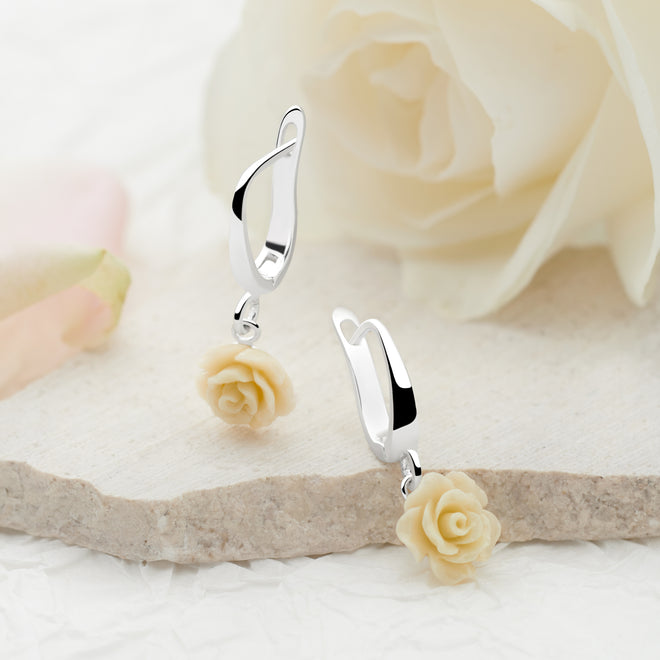 Rosie Earrings (Cream)