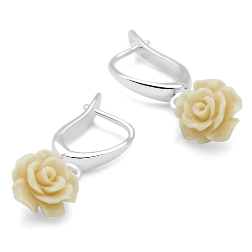 Rosie Earrings (Cream)