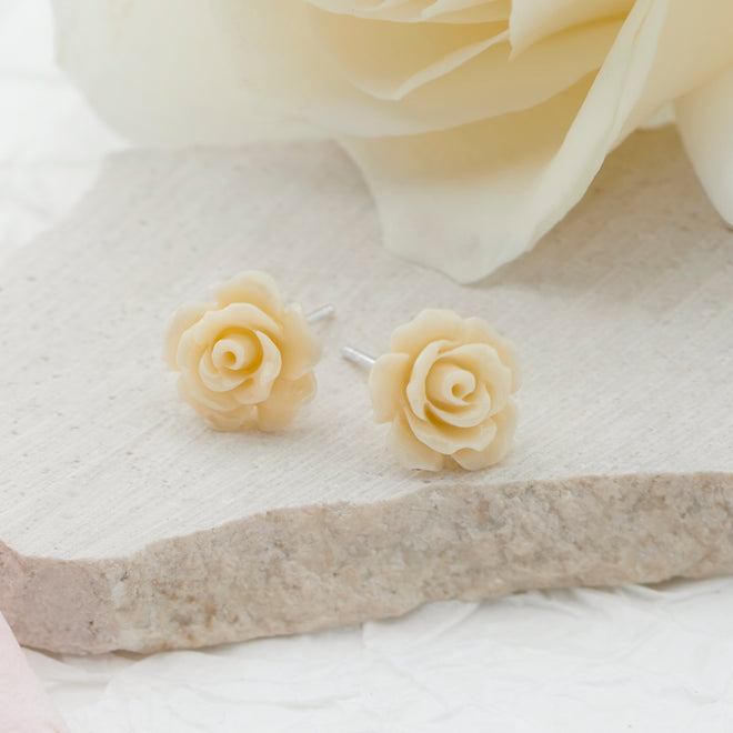 Rosie Studs (Cream)