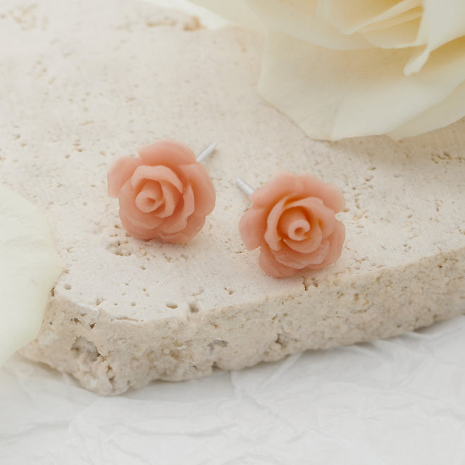Rosie Studs (Peach)