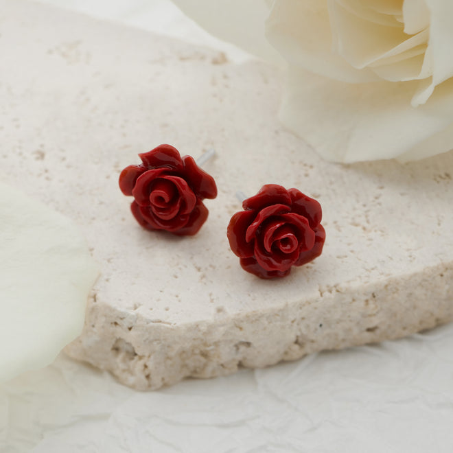 Rosie Studs (Cherry)