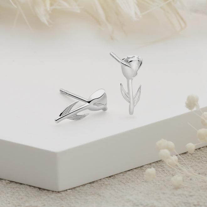 Silver Tulip Studs