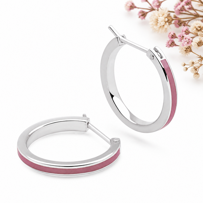 Purple Enamel Hoops