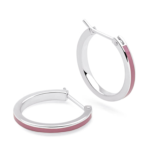 Purple Enamel Hoops
