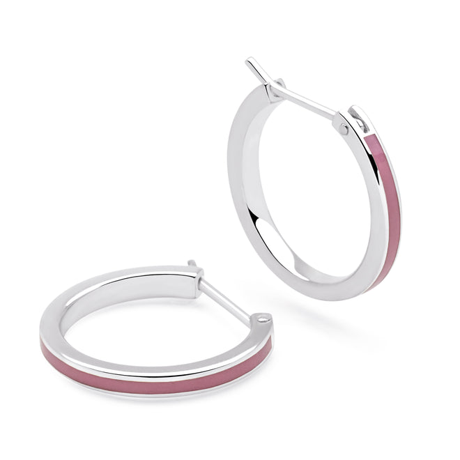 Purple Enamel Hoops