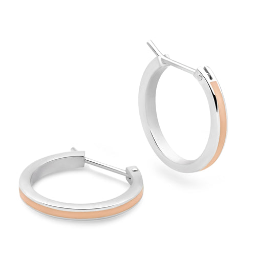 Pink Enamel Hoops