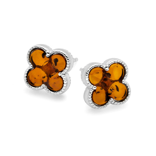 Amber Clover Earrings