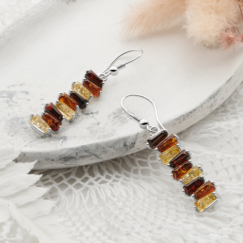 Amber Cascade Earrings