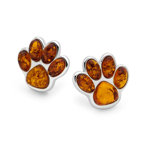 Amber Paw Earrings