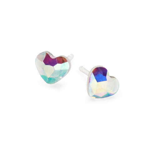 Aurora Heart Studs
