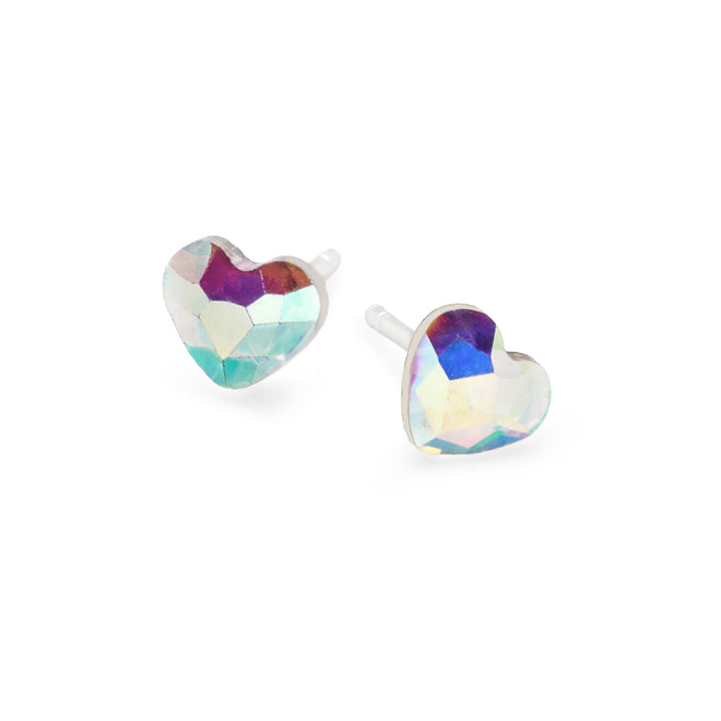 Aurora Heart Studs