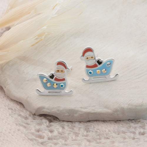 Santa Sleigh Studs
