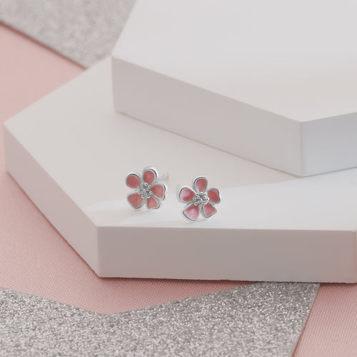 Pink Blossom Studs