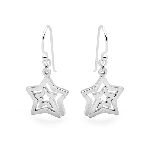 Inward Star Earrings