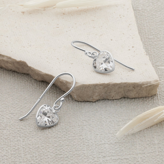 Crystal Heart Earrings