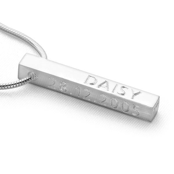 Personalised Bar Pendant (Brushed)