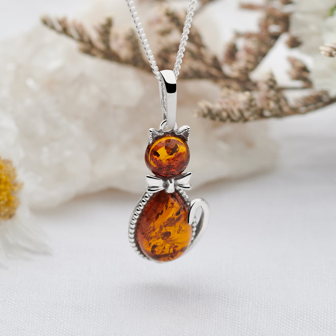 Amber Cat Pendant