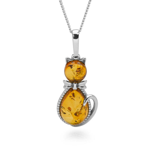 Amber Cat Pendant