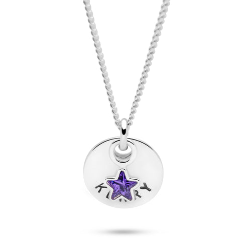 Personalised Birthstone Disk Pendant