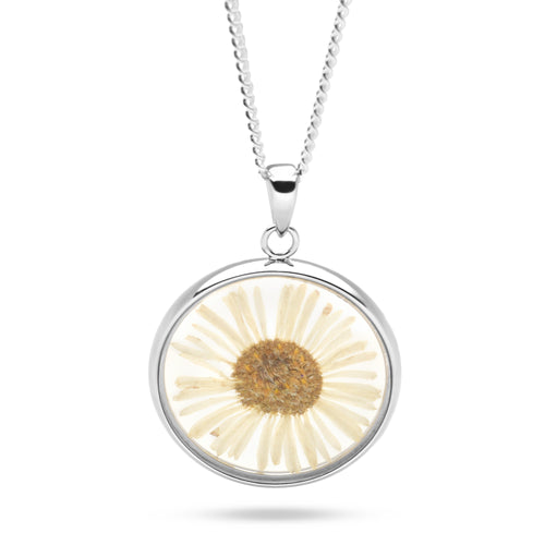 Pressed Daisy Pendant