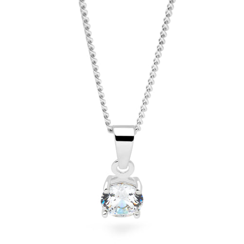 Sparkling Solitaire Pendant